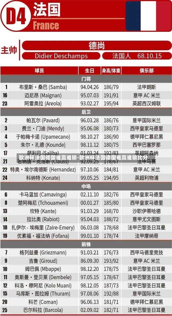 欧洲杯法国德国谁赢谁输-欧洲杯法国德国谁赢谁输比分