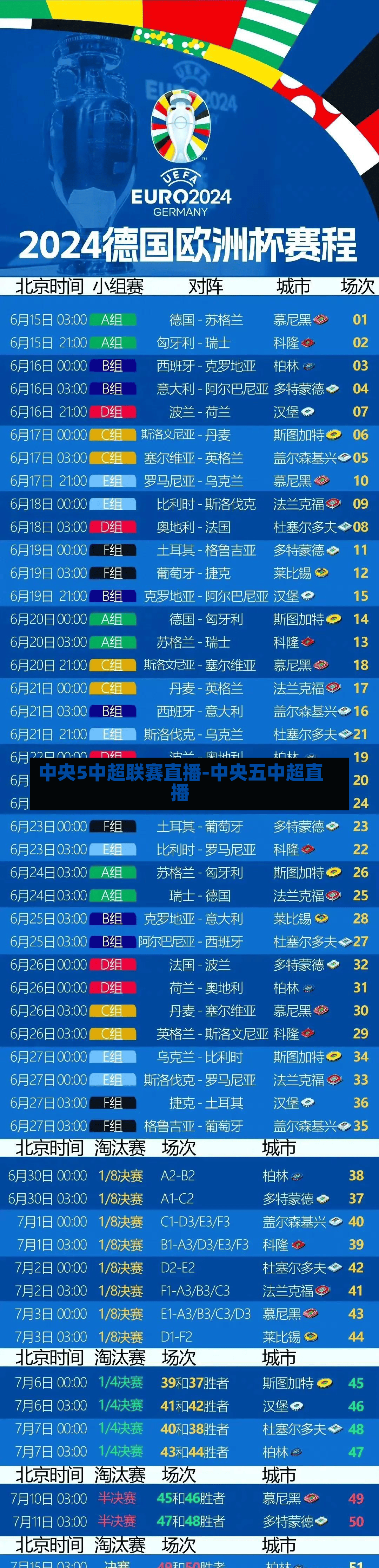 中央5中超联赛直播-中央五中超直播