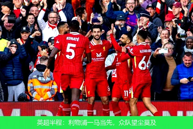 英超半程：利物浦一马当先，众队望尘莫及